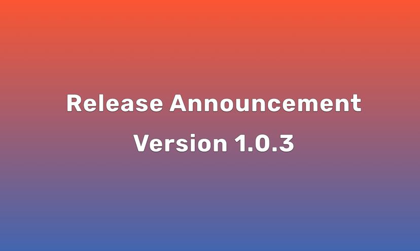 Release 1.0.3